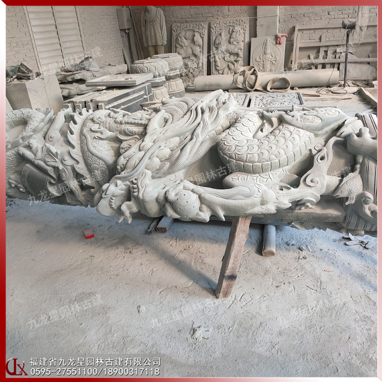 惠安青石石雕龍柱圖片